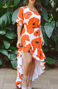 Vestido CATALINE Print - Red Blossom