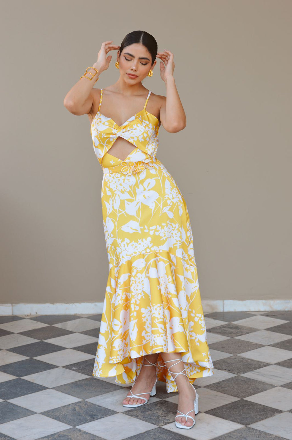 Vestido Nirvana midi - Golden Garden