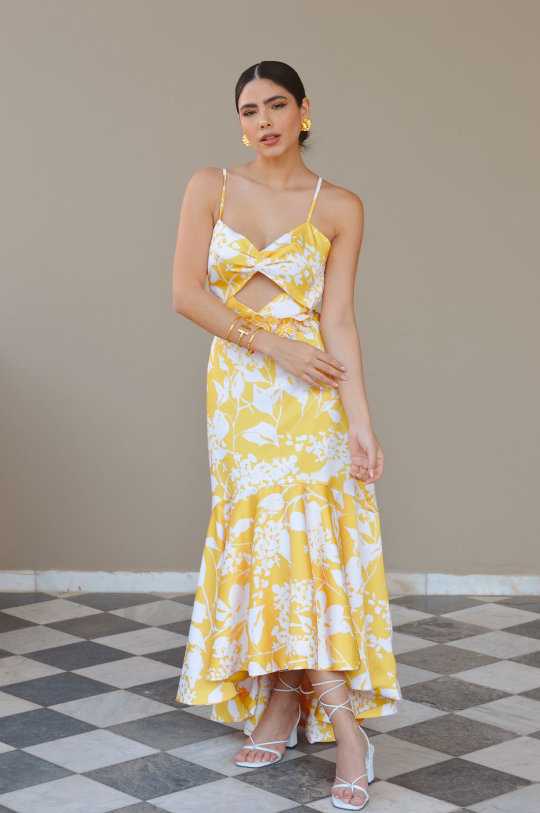 Vestido Nirvana midi - Golden Garden